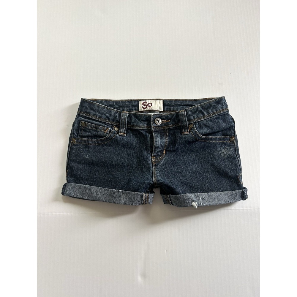2000s Ultra Low Rise Mini Shorts Embroidered Pocket Y2K Grunge Indie Soft Girl